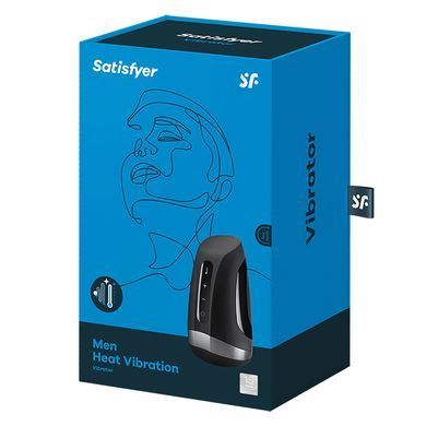 Мастурбатор с функцией нагрева Satisfyer Men Heat Vibration чёрный - основное фото