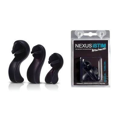 Набор электродов для массажёров простаты Nexus Istim Attachments чёрный - основное фото