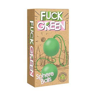 Вагинальные шарики со смещённым центром тяжести Fuck Green Sphere Balls зелёные - основное фото