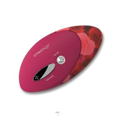 Вакуумный стимулятор для клитора Womanizer W-500 красный с цветочным узором 12 см - основное фото