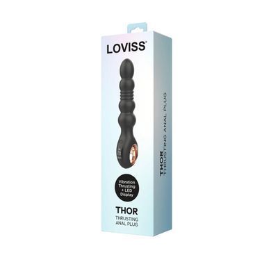 Анальний вібратор з пульсацією Loviss Thor Thrusting чорний 20,7 см - основне фото