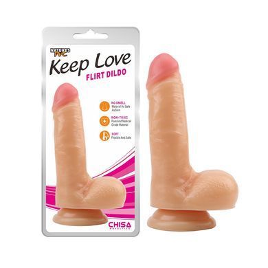 Реалистичный фаллоимитатор на присоске Chisa Novelties Keep Love Flirt Dildo телесный 17 см - основное фото
