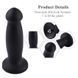 Великий анальний стимулятор для секс-машин Hismith 7.2" Black Silicone Anal Dildo чорний 18,5 см - додаткове фото