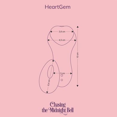 Вибратор для клитора в трусики FairyGasm HeartGem голубой 10 см - основное фото