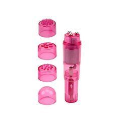 Кліторальний вібратор з насадками Chisa Novelties Hi-Basic The Ultimate Mini Massager рожевий 10 см - основне фото