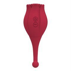 Вакуумный двухсторонний вибратор Sexy desires Rose OMT-RS-147555 красный 14 см - основное фото