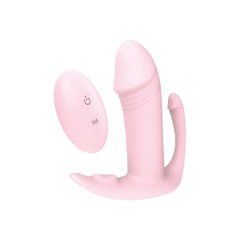 Вібратор з анальним відростком Dream Toys Remote Tri-Pleasurer рожевий 9,3 см - основне фото