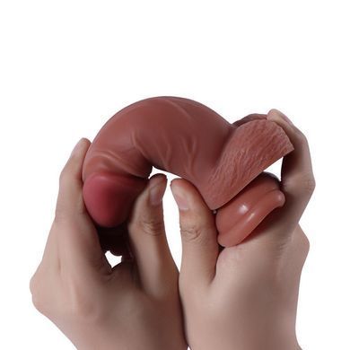 Небольшой фаллоимитатор на присоске XISE Mini Penis мулатный 14 см - основное фото