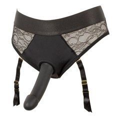 Страпон на трусиках с подвязками You2Toys Your Strap-on Collection чёрный 17,5 см - основное фото