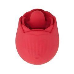 Вібратор з язичком для клітора Sweet Em Rose Tongue Toy червоний 8,1 см - основне фото