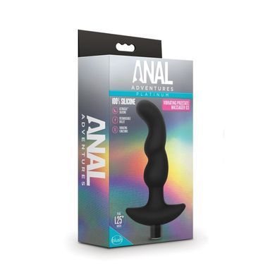 Масажер простати з вібрацією Blush Anal Adventures Platinum 03 чорний 15,2 см - основне фото