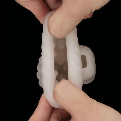 Мастурбатор-насадка з вібрацією Lovetoy Knights Ring Vibrating Dual Purpose Sleeve-Spiral білий - основне фото
