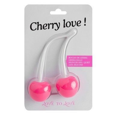 Вагинальные шарики со смещённым центром тяжести Love to Love Cherry Love розовые - основное фото