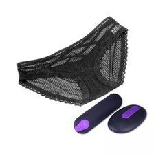 Вибропуля в трусики Lovetoy Rechargeable IJoy Remote Control Lace Panty чёрная 7,6 см - основное фото