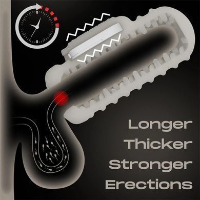 Мастурбатор-насадка з вібрацією Lovetoy Knights Ring Vibrating Dual Purpose Sleeve-Wavy білий - основне фото