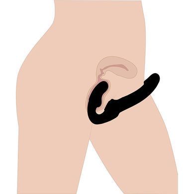 Безремневой страпон с вибрацией Strap U Evoke чёрный 24,8 см - основное фото