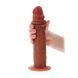 Реалістичний фалоімітатор на присосці Toy Joy Get Real Silicone Foreskin Dong коричневий 22 см - додаткове фото