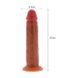 Реалістичний фалоімітатор на присосці Toy Joy Get Real Silicone Foreskin Dong коричневий 22 см - додаткове фото