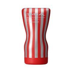 Мастурбатор Tenga Squeeze Tube Cup Strong красный с белым - основное фото