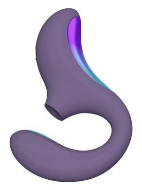 Кліторально-вагінальний звуковий стимулятор LELO Enigma Double Sonic фіолетовий 14 см - основне фото