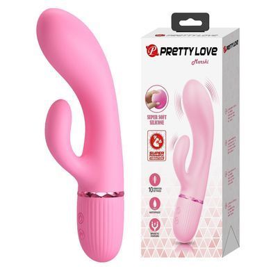 Гнучкий rabbit-вібратор Lybaile Pretty Love Marski рожевий 18 см - основне фото
