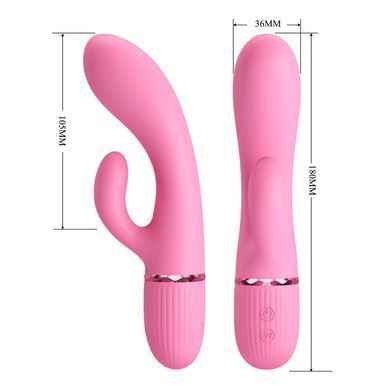 Гнучкий rabbit-вібратор Lybaile Pretty Love Marski рожевий 18 см - основне фото