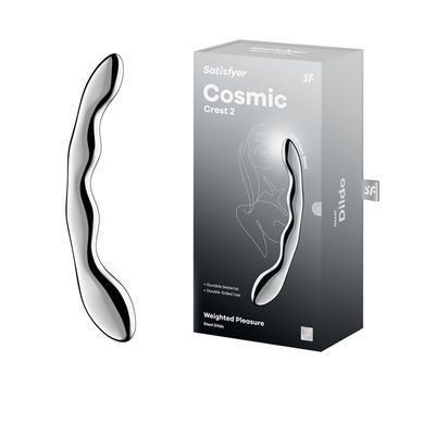 Металеве ділдо Satisfyer Cosmic Crest 2 сріблястий 20,5 см - основне фото
