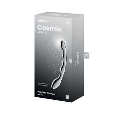Металеве ділдо Satisfyer Cosmic Crest 2 сріблястий 20,5 см - основне фото