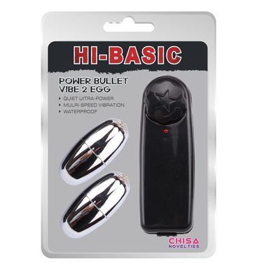 Виброяйца Chisa Novelties Power Bullet Vibe 2 Egg RDNI-291660 серебристые - основное фото
