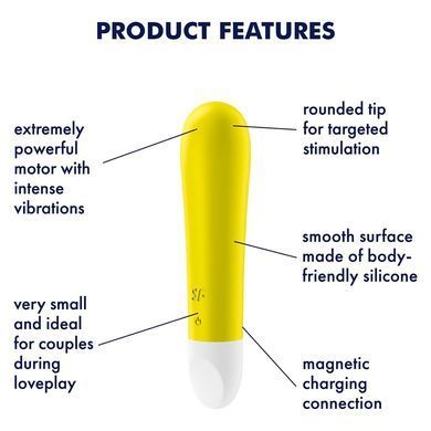 Віброкуля Satisfyer Ultra Power Bullet 1 жовта 10,5 см - основне фото