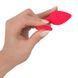 Силіконова анальна пробка EGZO Silicone Red Heart Plug S червона з блакитним кристалом 7,1 см - додаткове фото