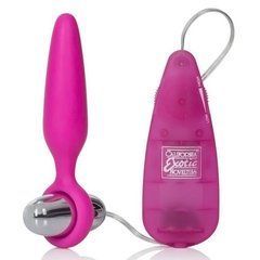 Анальний стимулятор з віброяйцем CalExotics Booty Call Booty Glider рожевий 9,5 см - основне фото