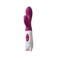 Rabbit-вибратор Ningbo aiLe Glamorous Buddy малиновый с белым 20 см - основное фото