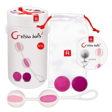 Вагінальні кульки Gvibe Geisha Balls 2 різнокольорові - основне фото