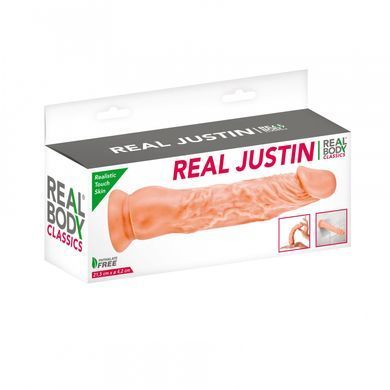 Реалістичний фалоімітатор на присосці Real Body Real Justin тілесний 21,5 см - основне фото