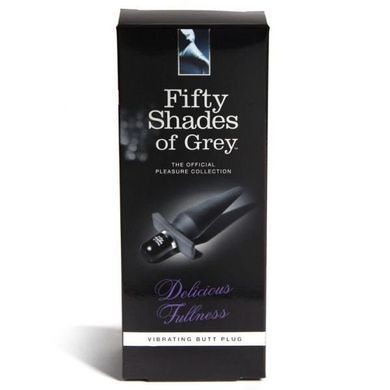 Анальна пробка Lovehoney Fifty Shades of Grey Delicious Fullness з вібрацією чорна 14 см - основне фото