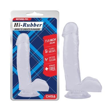 Реалістичний фалоімітатор на присосці Chisa Novelties Realistic Dildos 7.0 Inch прозорий 17,5 см - основне фото