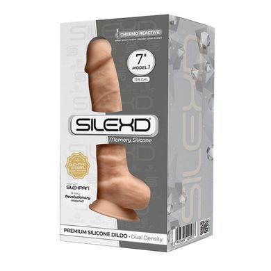 Реалістичний фалоімітатор Silexd Johnny 7" Model 1 тілесний 18,7 см - основне фото