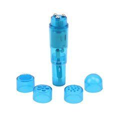 Мини-вибратор с насадками Chisa Novelties The Ultimate Mini-Massager RDNI-291201 голубой 10,8 см - основное фото