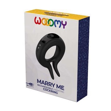 Эрекционное виброкольцо Wooomy Marry Me чёрное - основное фото