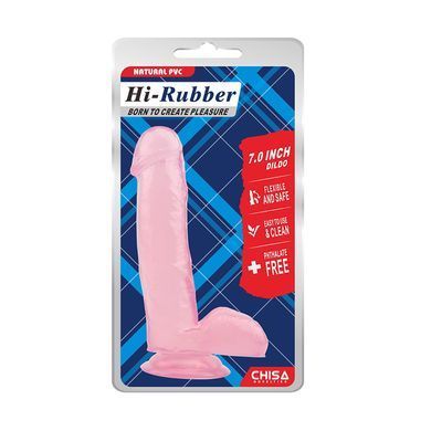 Реалістичний фалоімітатор на присосці Chisa Novelties Realistic Dildos 7.0 Inch рожевий 17,5 см - основне фото