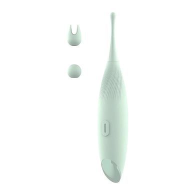 Вібратор для кліторальної стимуляції з насадками Dream Toys Glam Pin Point Stimulator зелений 17 см - основне фото