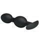 Анальная пробка со смещённым центром тяжести Baile Pretty Love Silicone Anal Balls Duo Large чёрная 12,5 см - дополнительное фото