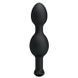 Анальная пробка со смещённым центром тяжести Baile Pretty Love Silicone Anal Balls Duo Large чёрная 12,5 см - дополнительное фото