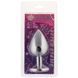Анальная пробка Crystal Anal Plug L Silver Metal Ruby серебристая с красным кристаллом 9 см - дополнительное фото