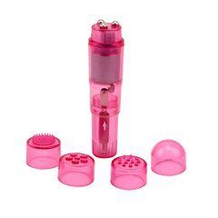 Мини-вибратор с насадками Chisa Novelties The Ultimate Mini-Massager RDNI-291200 розовый 10,8 см - основное фото