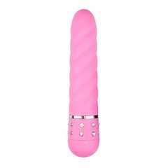 Закручений міні-вібратор зі стразами Easytoys Love Diamond Vibrator рожевий 11,4 см - основне фото