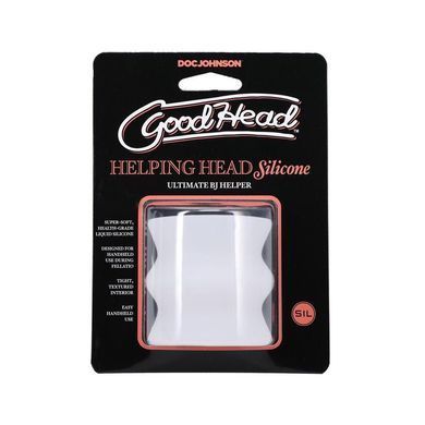 Скрізний силіконовий мастурбатор Doc Johnson GoodHead Helping Head білий - основне фото