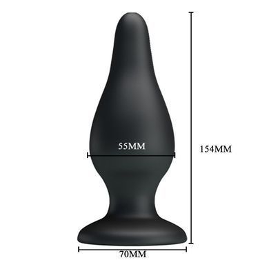 Анальная пробка для фистинга Baile Pretty Love Prostate Butt Plug Large чёрная 15,4 см - основное фото