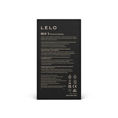 Вібропуля LELO Mia 3 чорна 11 см - основне фото